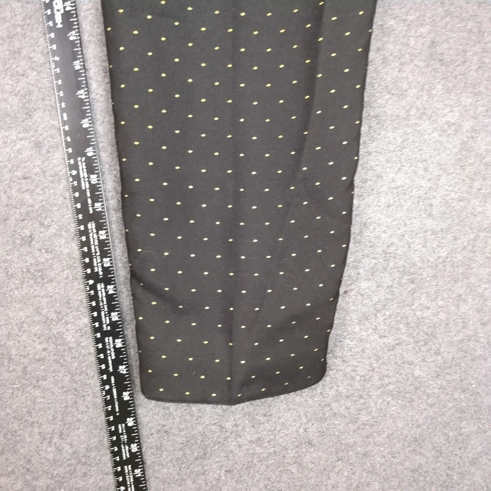 Talbots Woman Black Gold Polka Dot Embroidered Ankle Dress Pants Plus Size 16W - Picture 11 of 14